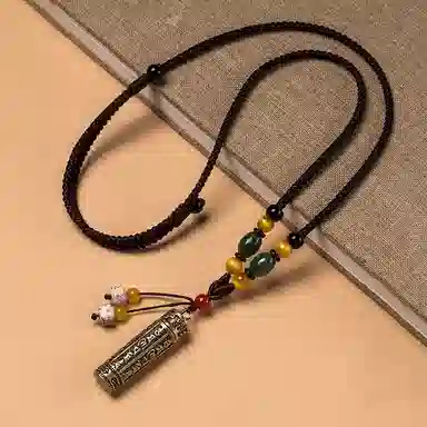 久爱 藏式复古经文可打开装东西黄铜吊坠男士挂饰本命年转运珠沉稳气质 其他 项链 男款