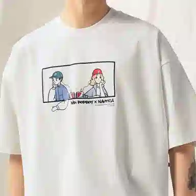 nautica white sail x POPBOY SS24 T