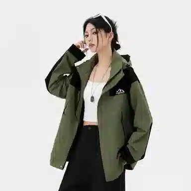 KW Mountain Print Windproof Waterproof Jacket