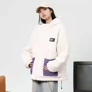 KW Magic Tape Reversible Windproof Hooded Cotton Jacket