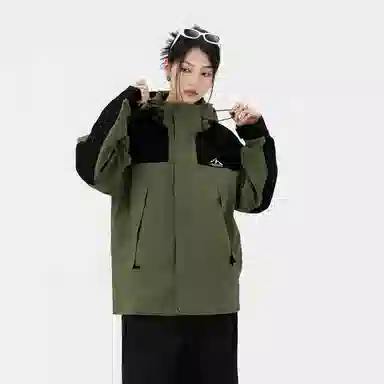 KW Mountain Print Windproof Waterproof Jacket