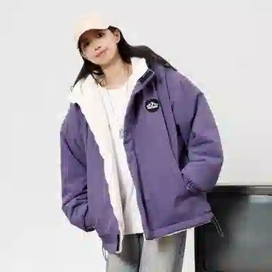 KW Magic Tape Reversible Windproof Hooded Cotton Jacket