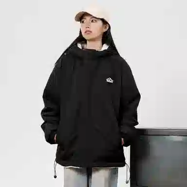 KW Magic Tape Reversible Windproof Hooded Cotton Jacket