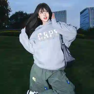 【重磅华棉350g】卡皮巴拉小黄豚 真刺绣烟花彩点毛绒贴布慵懒显瘦美式高街休闲上衣小众日常简约百搭设计感潮流春秋薄款连帽卫衣 男女同款