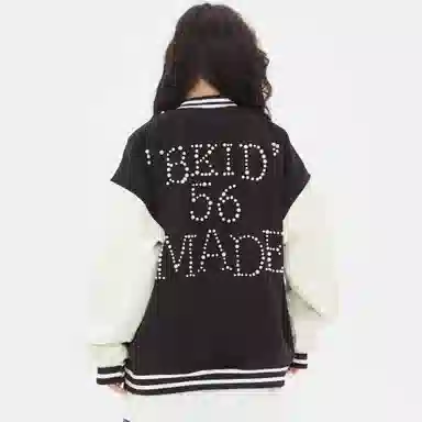 美式复古潮流拼接设计个性百搭棒球服 男女同款