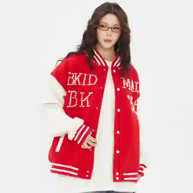 美式复古潮流拼接设计个性百搭棒球服 男女同款