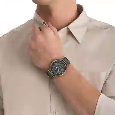 Calvin Klein Bold Quartz Green Dial Steel Bracelet