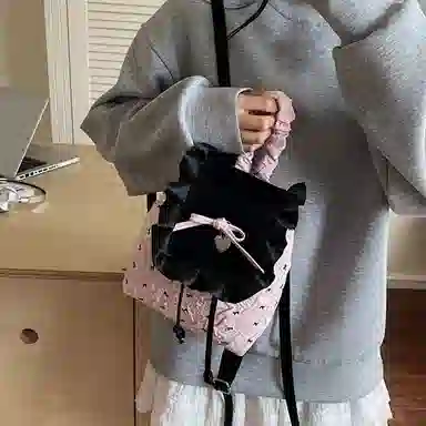 Juju Jimmy Lace PU Backpack Pink