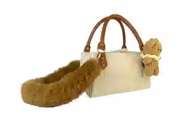 Burberry Custom Makeup Bag Beige Canvas