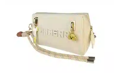 Burberry Custom Makeup Bag Beige Canvas