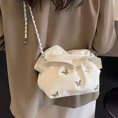 EBLAN Chain Shoulder Bag White
