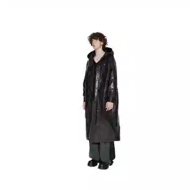 VANN VALRENCÉ Long Cotton Coat Black