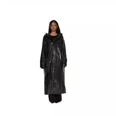 VANN VALRENCÉ Long Cotton Coat Black