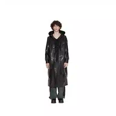 VANN VALRENCÉ Long Cotton Coat Black