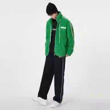 美特斯邦威 时尚潮酷立领拼接短款棉服 男款