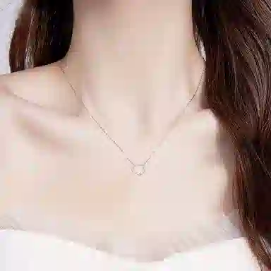 云朵珍珠吊坠 新中式韩式风格 精致百搭显白好运锁骨链适合学生女生通勤闺蜜佩戴 可调节 平安饰福 足银 项链 女款