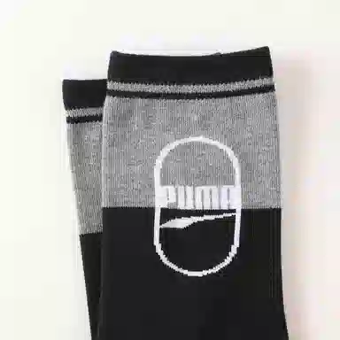 PUMA Classic Crew Socks 2-Pack Black White
