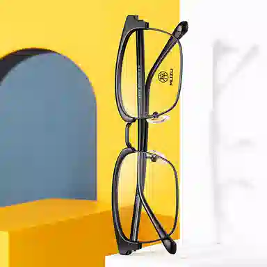 MUZU Optical Frame Black Silver