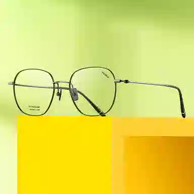 MUZU Titanium Irregular Optical Glasses