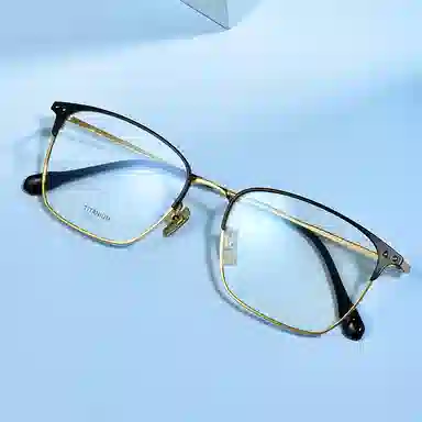 MUZU Optical Frame Black Gold