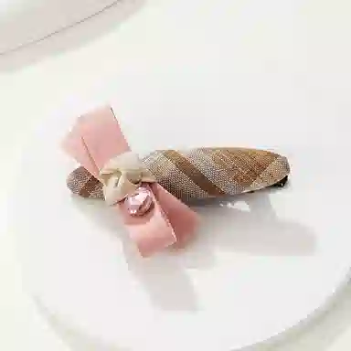 MUYKUY French Plaid Denim Duckbill Clip