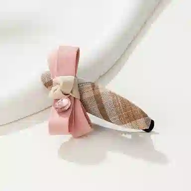 MUYKUY French Plaid Denim Duckbill Clip