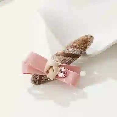 MUYKUY French Plaid Denim Duckbill Clip