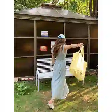 米米子 修身适中方领短袖连衣裙 女款