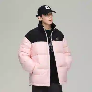 JEANSWEST Patchwork Puffer Jacket