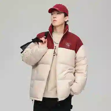 JEANSWEST Patchwork Puffer Jacket