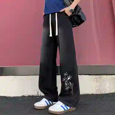 JEANSWEST Vintage Floral Print Jeans