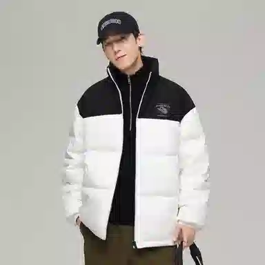 JEANSWEST Patchwork Puffer Jacket