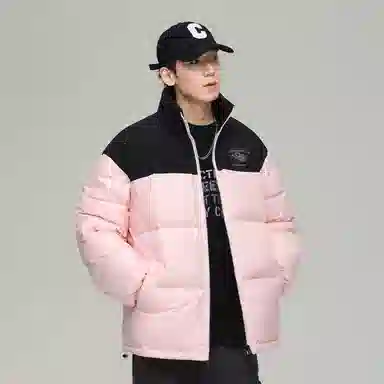 JEANSWEST Patchwork Puffer Jacket