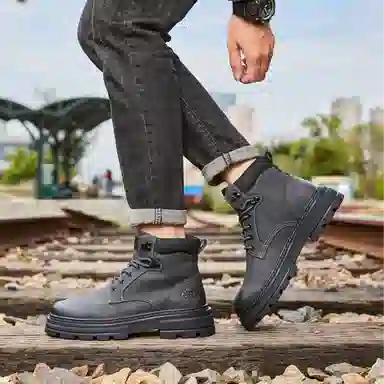 Dickies Martin Boots Black Grey