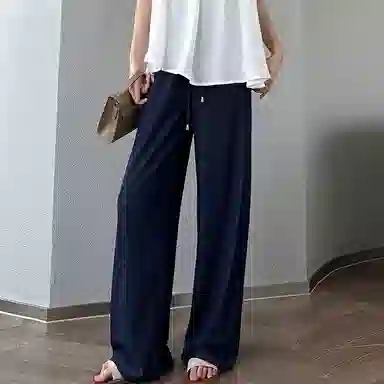 卡路莉 冰丝阔腿裤女休闲裤 女款