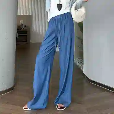 卡路莉 冰丝阔腿裤女休闲裤 女款