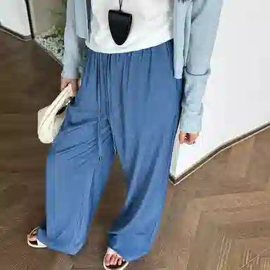 卡路莉 冰丝阔腿裤女休闲裤 女款