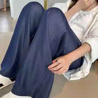 卡路莉 冰丝阔腿裤女休闲裤 女款