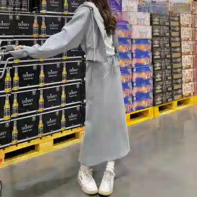 卡路莉 小个子松紧腰通勤休闲长裙 女款