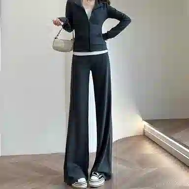 卡路莉 超长垂感针织休闲裤 女款