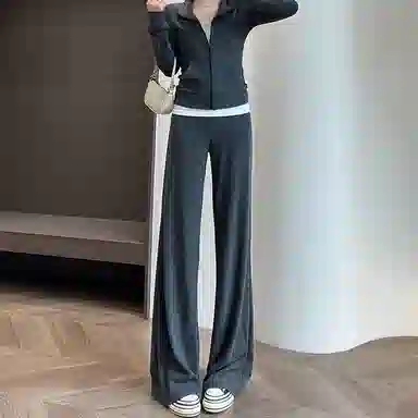 卡路莉 超长垂感针织休闲裤 女款