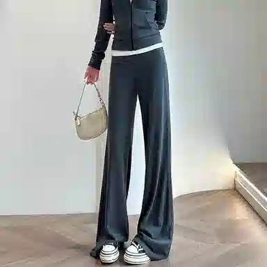 卡路莉 超长垂感针织休闲裤 女款