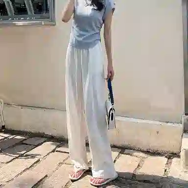 卡路莉 山本阔腿裤女高个子加长休闲裤 女款