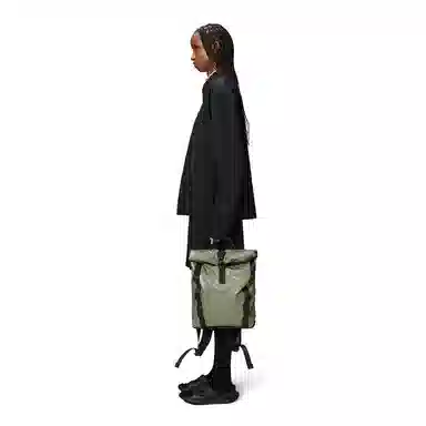 Rains Sibu Rolltop Rucksack Mini Black/Light Aqua