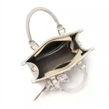 SMILE FOCUS Embroidered PU Tote Bag