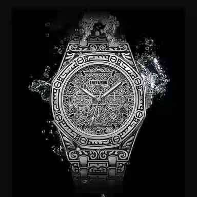 LIBER AEDON Classic Embossed Series Quartz Watch Silver Dial