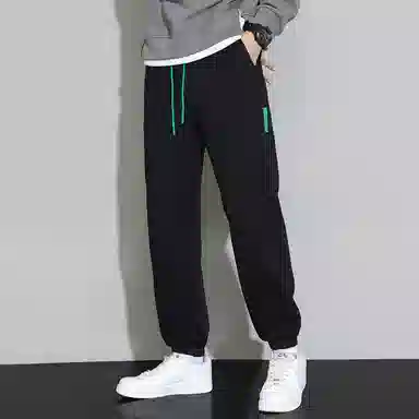 顶峰保罗 无性别主义美式潮流亲肤透气凉感设计感时尚卫裤束脚运动长裤宽松裤子潮牌百搭直筒休闲裤 男女同款