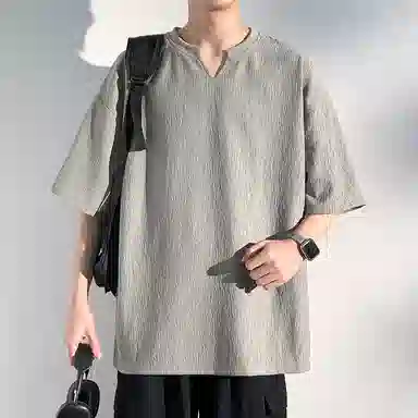 Dingfeng Paul Ice Silk V-Neck Tee