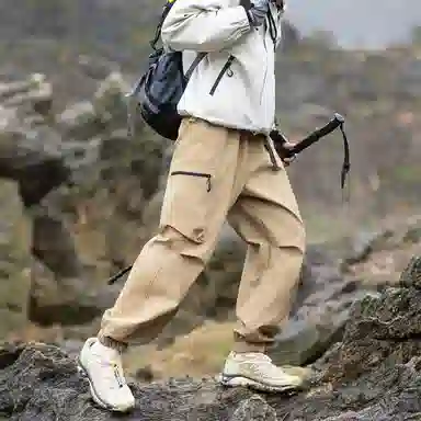 顶峰保罗 美式高街痞帅凉感舒适直筒长裤宽松小众百搭大口袋设计感潮流户外运动休闲裤 男女同款