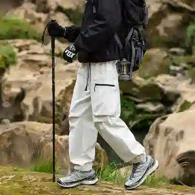 顶峰保罗 美式高街痞帅凉感舒适直筒长裤宽松小众百搭大口袋设计感潮流户外运动休闲裤 男女同款